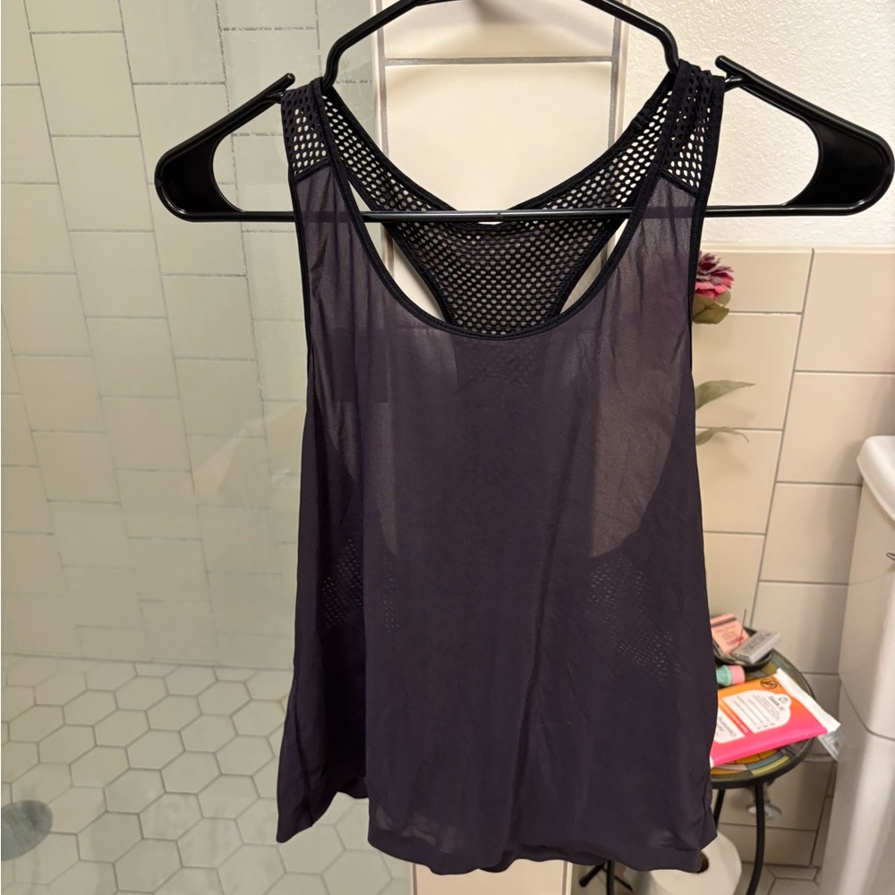 Lululemon Black Mesh Tank Top